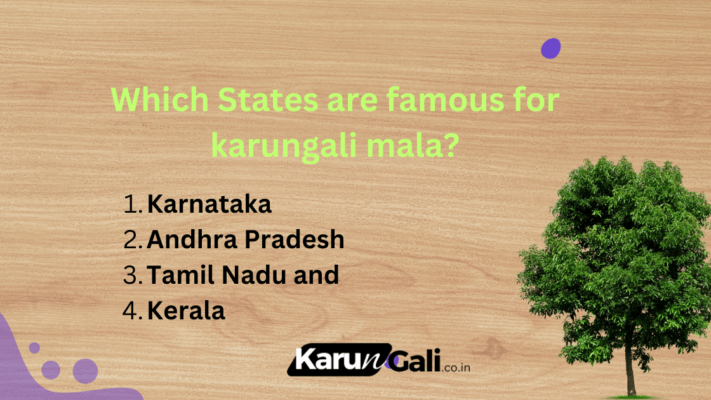 Which States are famous for karungali mala - Tamilnadu Andhra telungana